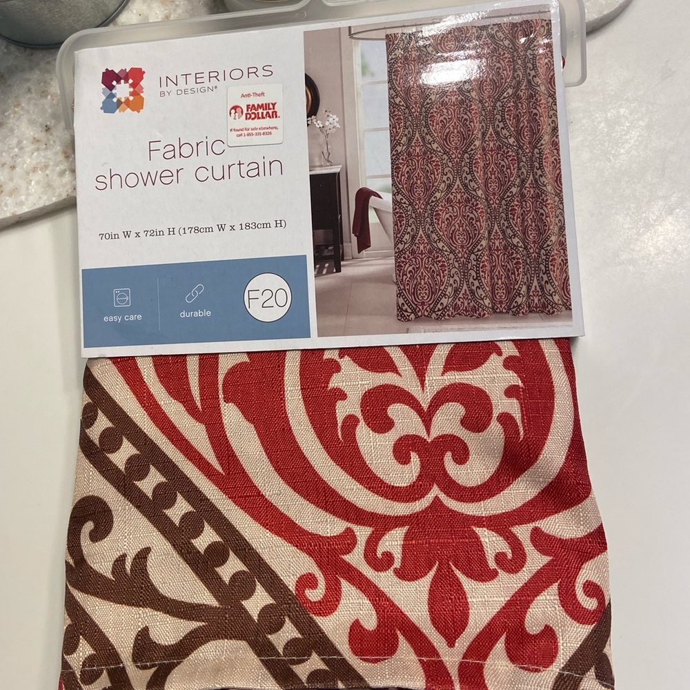 Fabric shower curtain